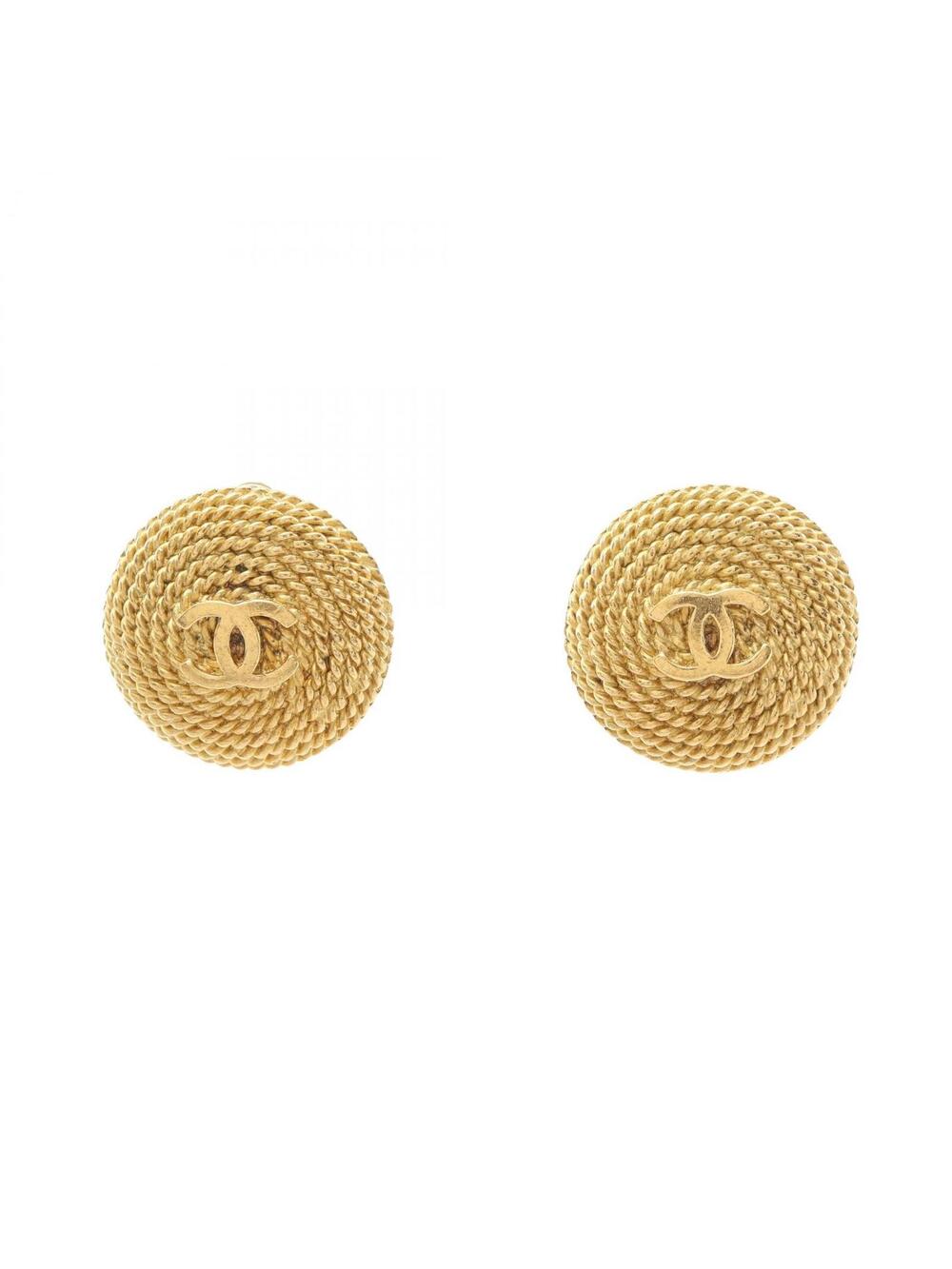 Chanel Coco Mark Earring Gold Plated #368733C77B